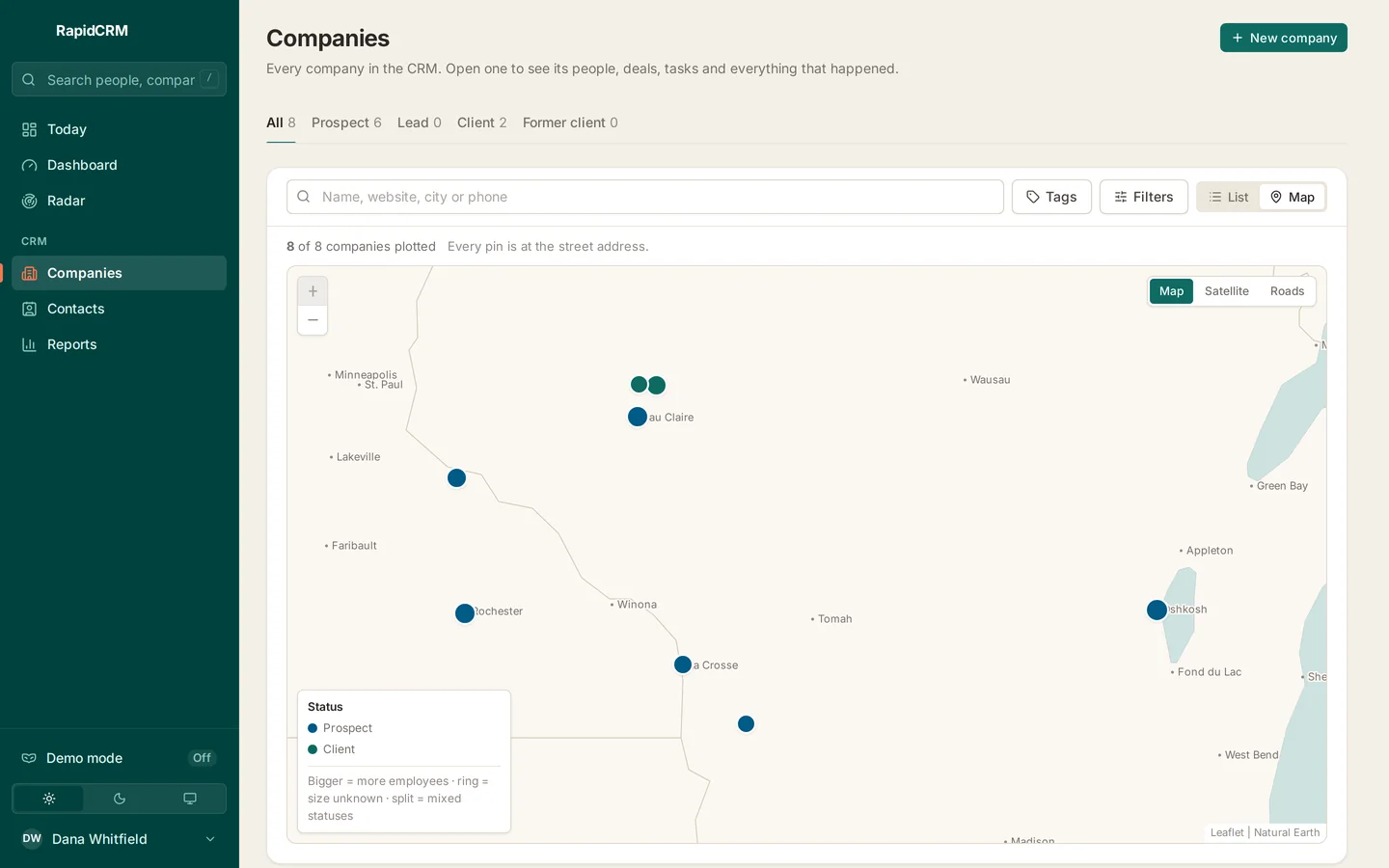 RapidCRM, Map: Where they are