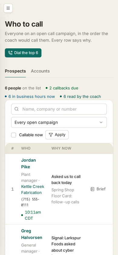 Who to call on a phone